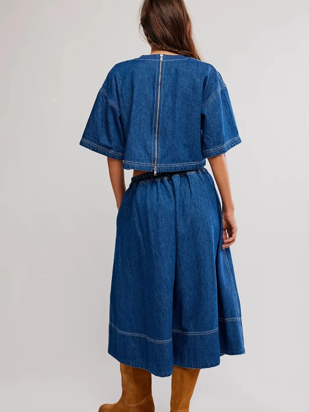 Westley Denim Skirt Set - Deep Sea Wash - Image 5