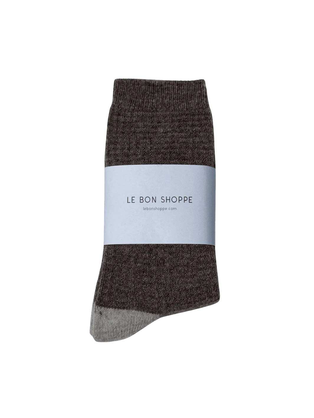 Wool Waffled Socks - Brown / Oatmeal